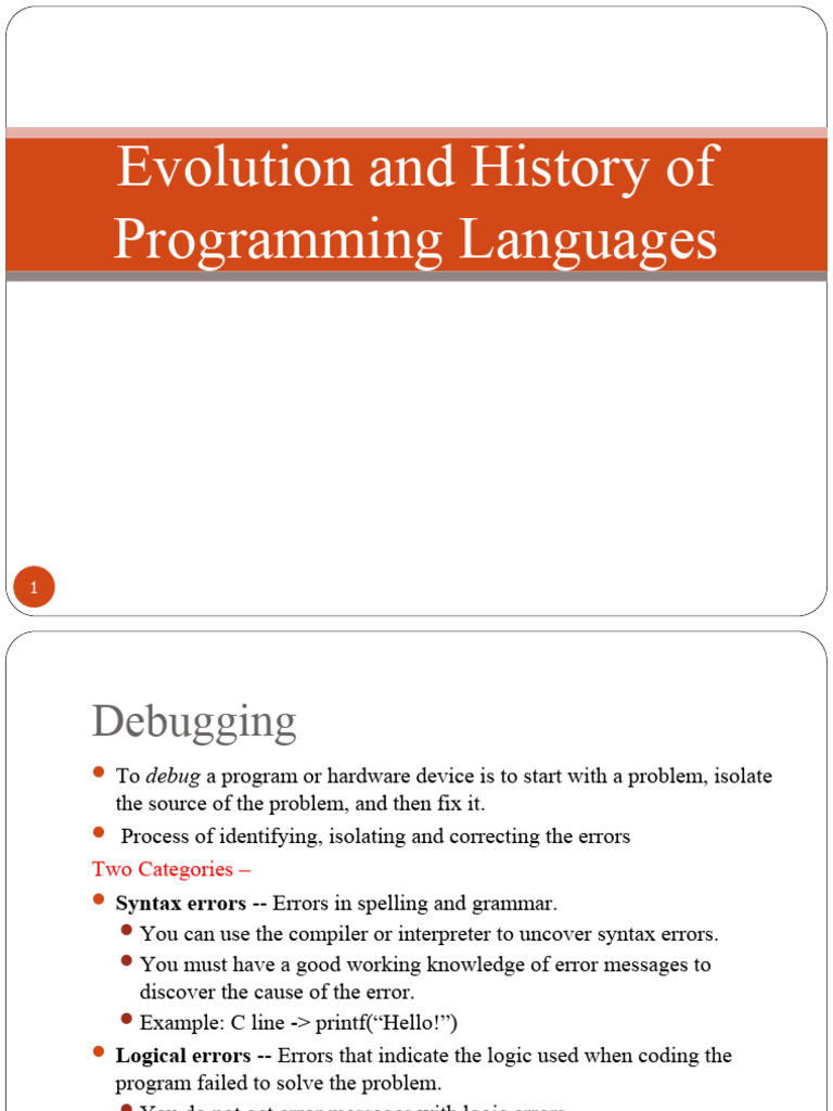4 Evolution of Programming Languages 150823203900 Lva1 App6892 | PDF ...