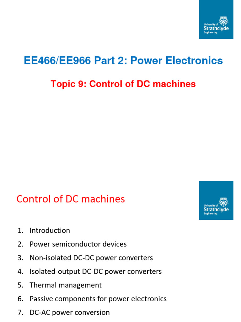 Control of DC Machines in Power Systems | PDF | Electric Motor | Power ...