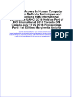 [Download pdf] Universal Access In Human Computer Interaction Methods Techniques And Best Practices 10Th International Conference Uahci 2016 Held As Part Of Hci International 2016 Toronto On Canada July 17 22 2016 P online ebook all chapter pdf 