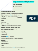 OpenStax Psychology Chapters 1-4 Multiple Choice