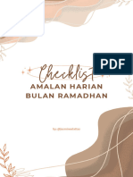Checklist Amalan Ramadhan