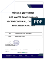 Method Statement Water Analysis - Infinity