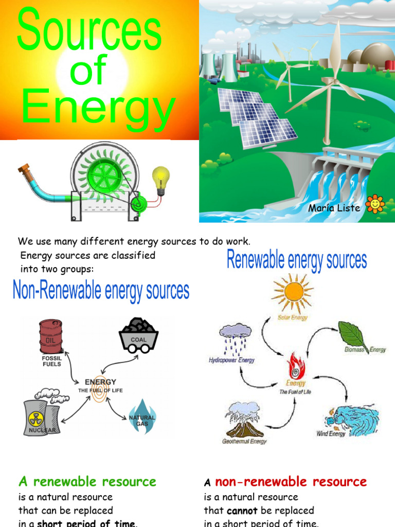Renewable vs Non-Renewable Energy Sources | PDF | Energy Development ...
