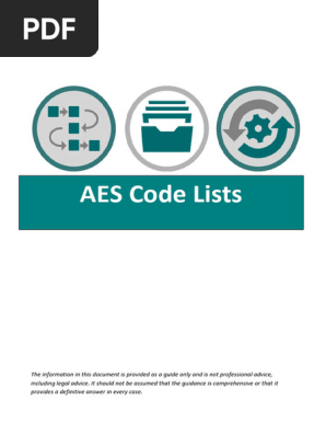 Aes Codelists | PDF | Customs