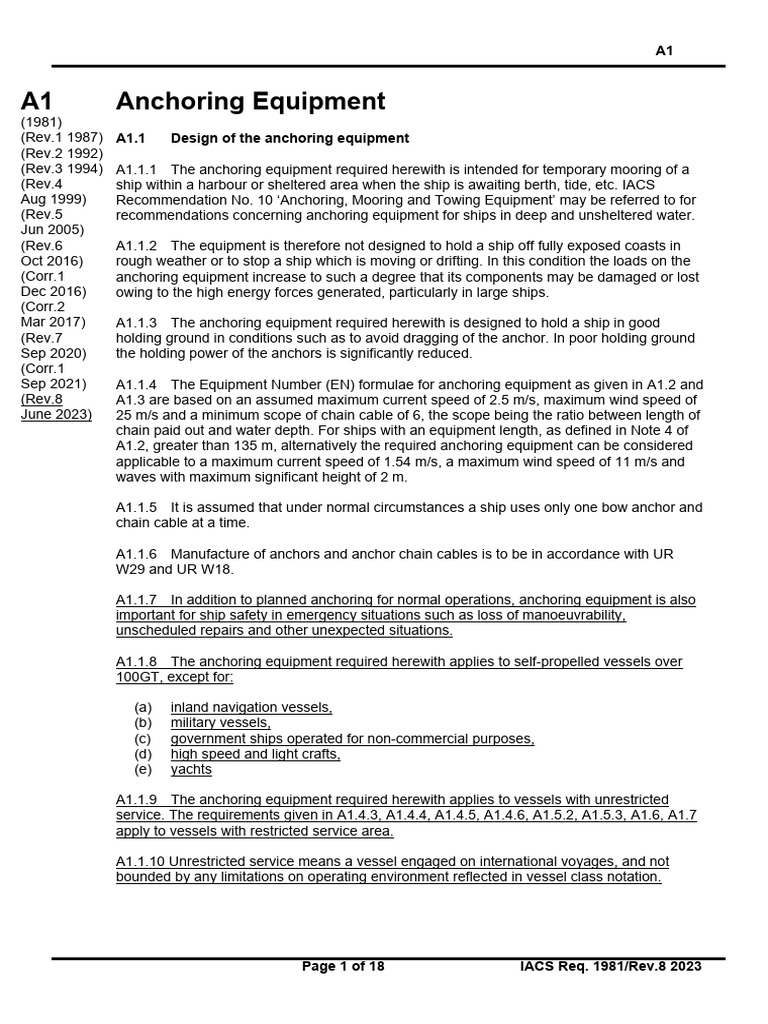 Anchoring Equipment Design Guidelines | PDF | Anchor | Deck (Ship)
