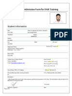 Course Admission Form - DGR - Dino George