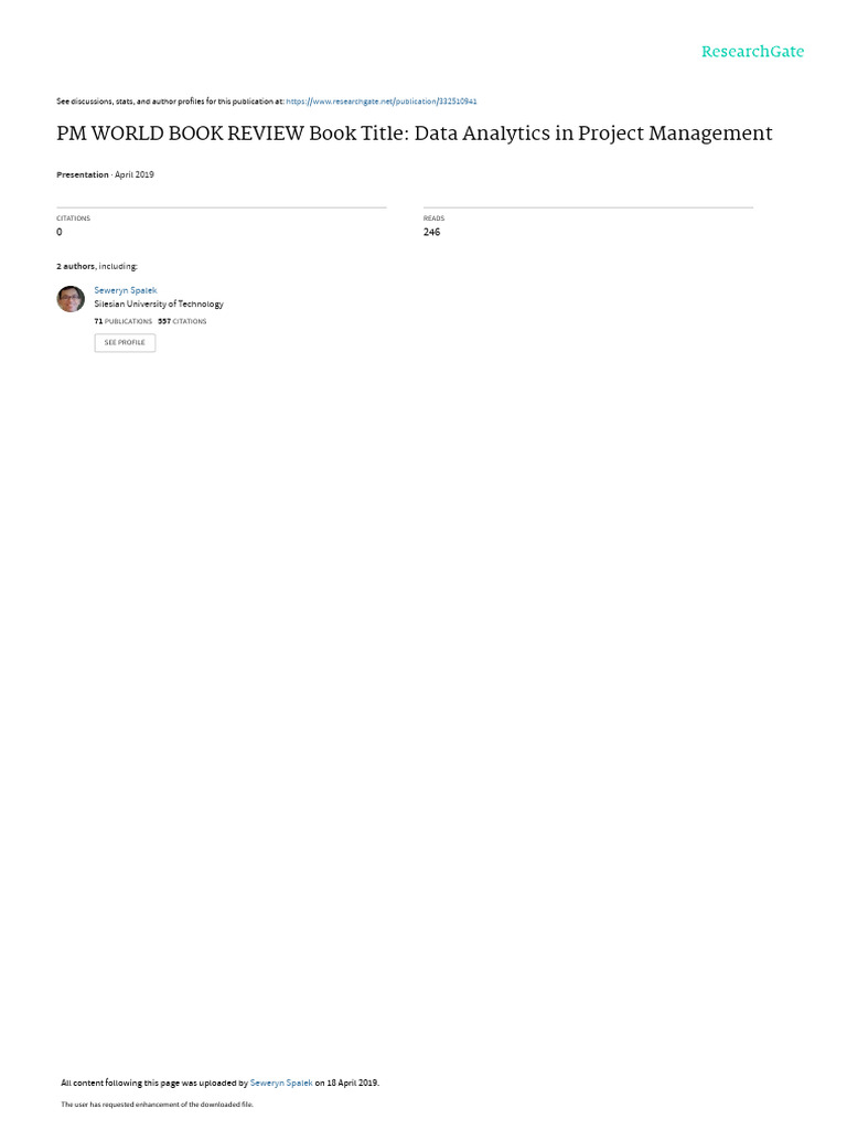 Project Management Data Insights | PDF | Project Management | Analytics