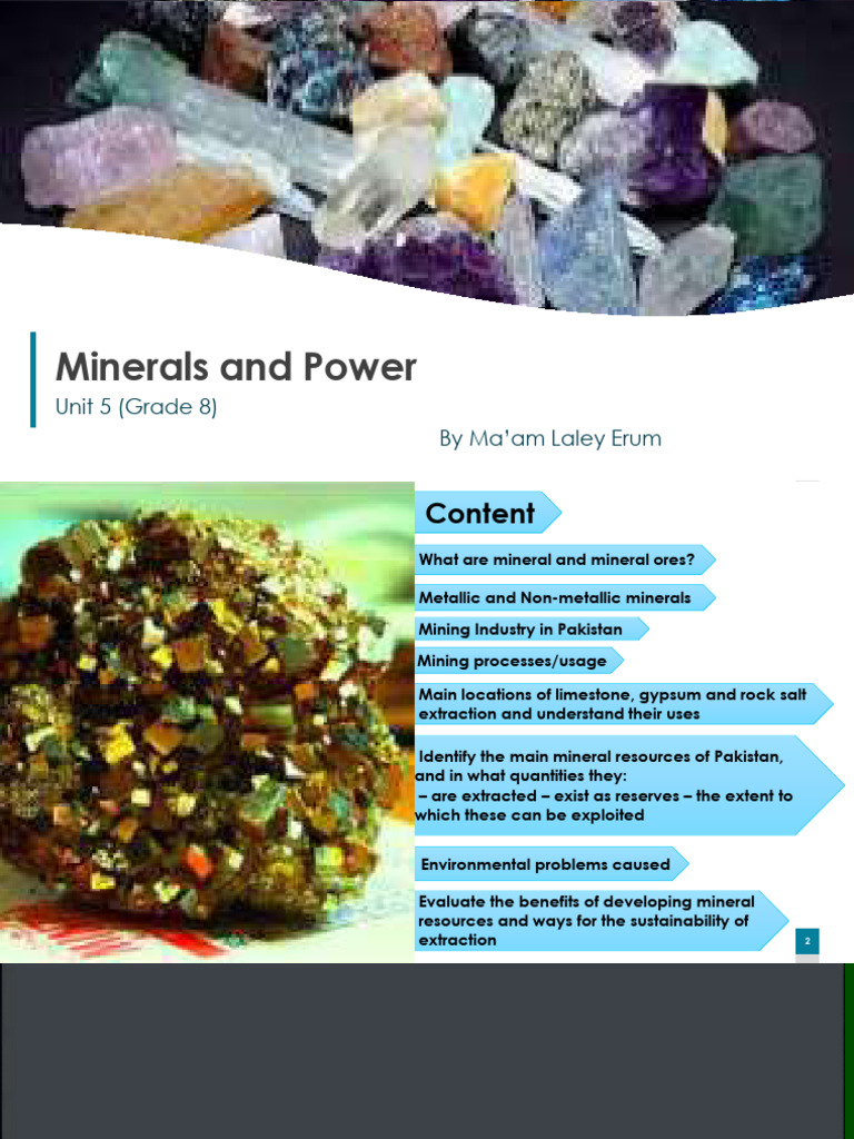 Mineral Resources and Sustainability in Pakistan | PDF | Mining | Ore