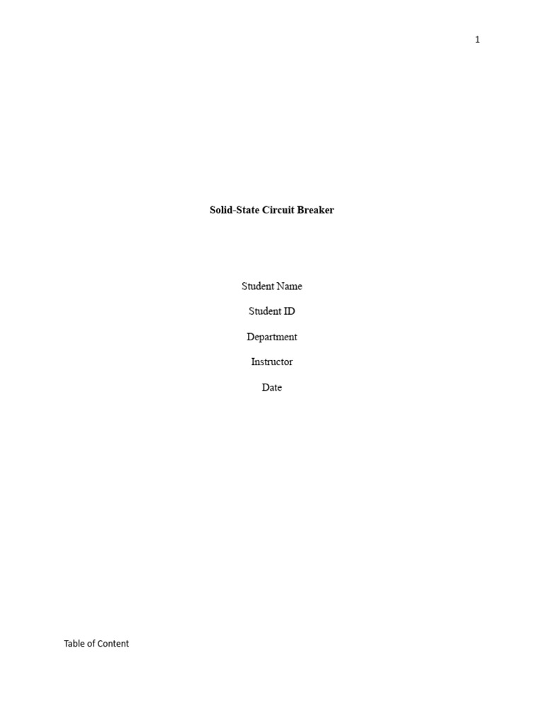 Solid-State Circuit Breaker for DC Vessels | PDF | Power Electronics ...