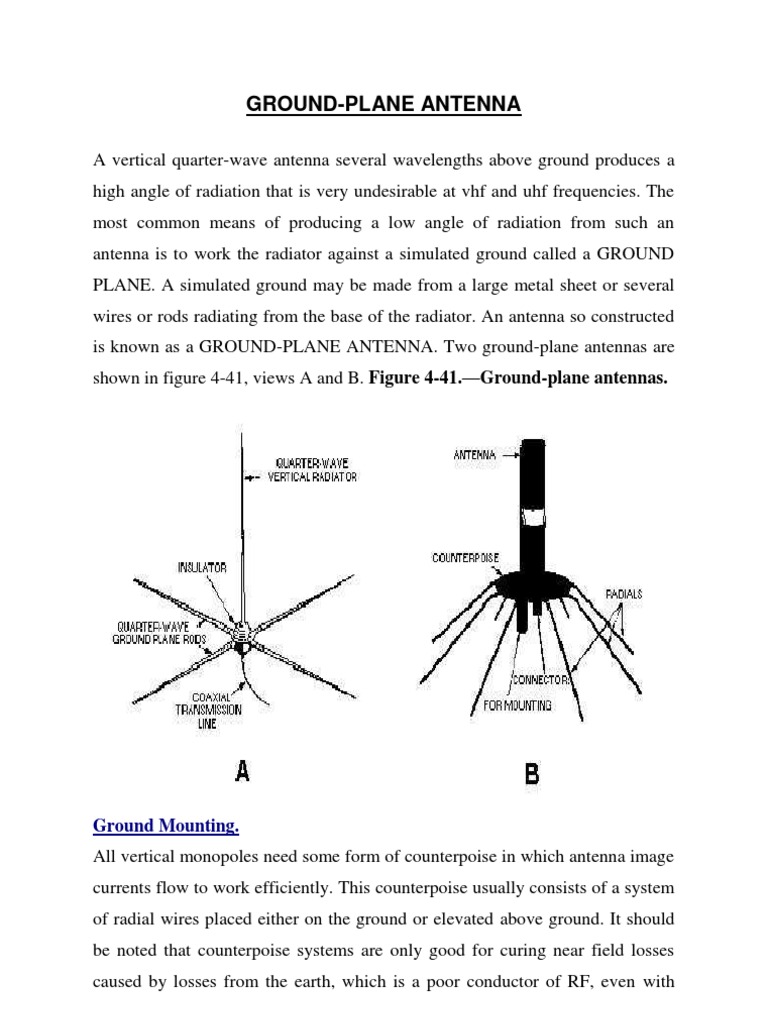 Ground Plane Antenna Basics and Design | PDF | Antenna (Radio ...
