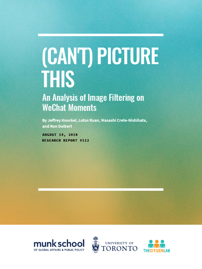 An Analysis of Image Filtering On WeChat Moments | PDF | We Chat ...