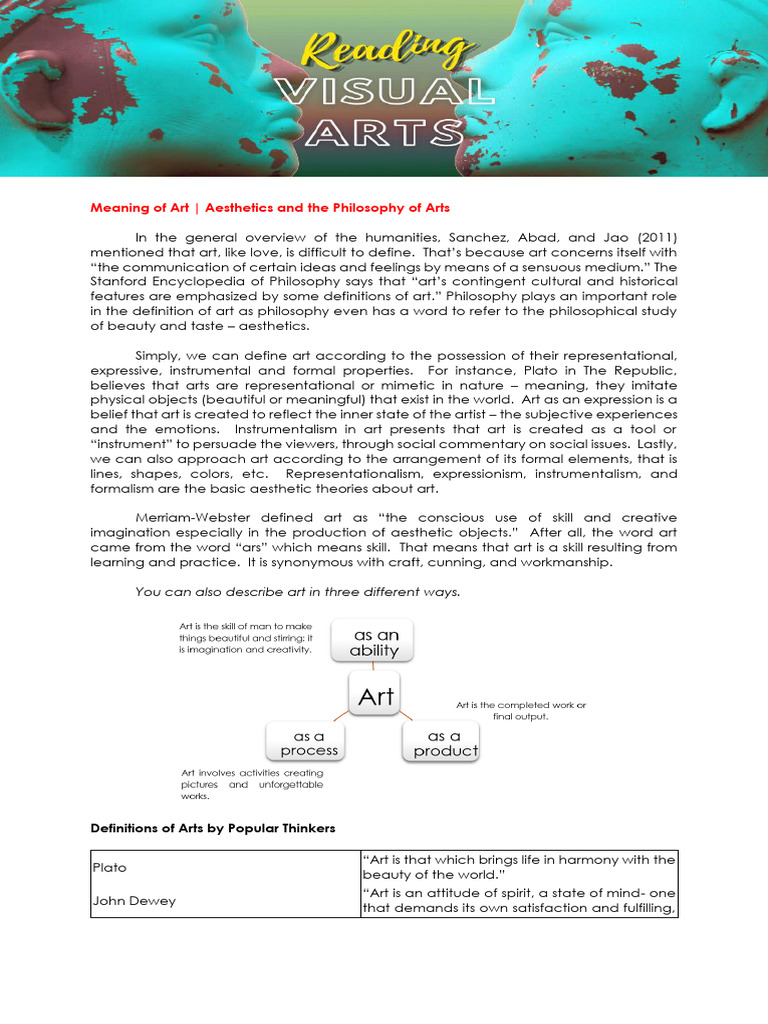 Art and Aesthetics: Definitions Explained | PDF | Aesthetics | The Arts