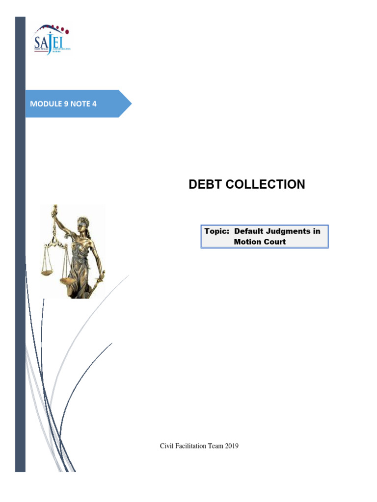 Default Judgments in Motion Court Guide | PDF | Default Judgment ...