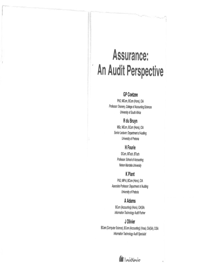 Ass An Audit Perseptive | PDF