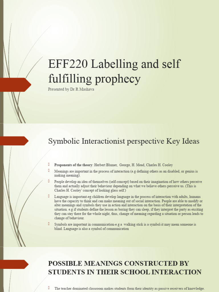 What Does Self Fulfilling Prophecy Mean In Sociology