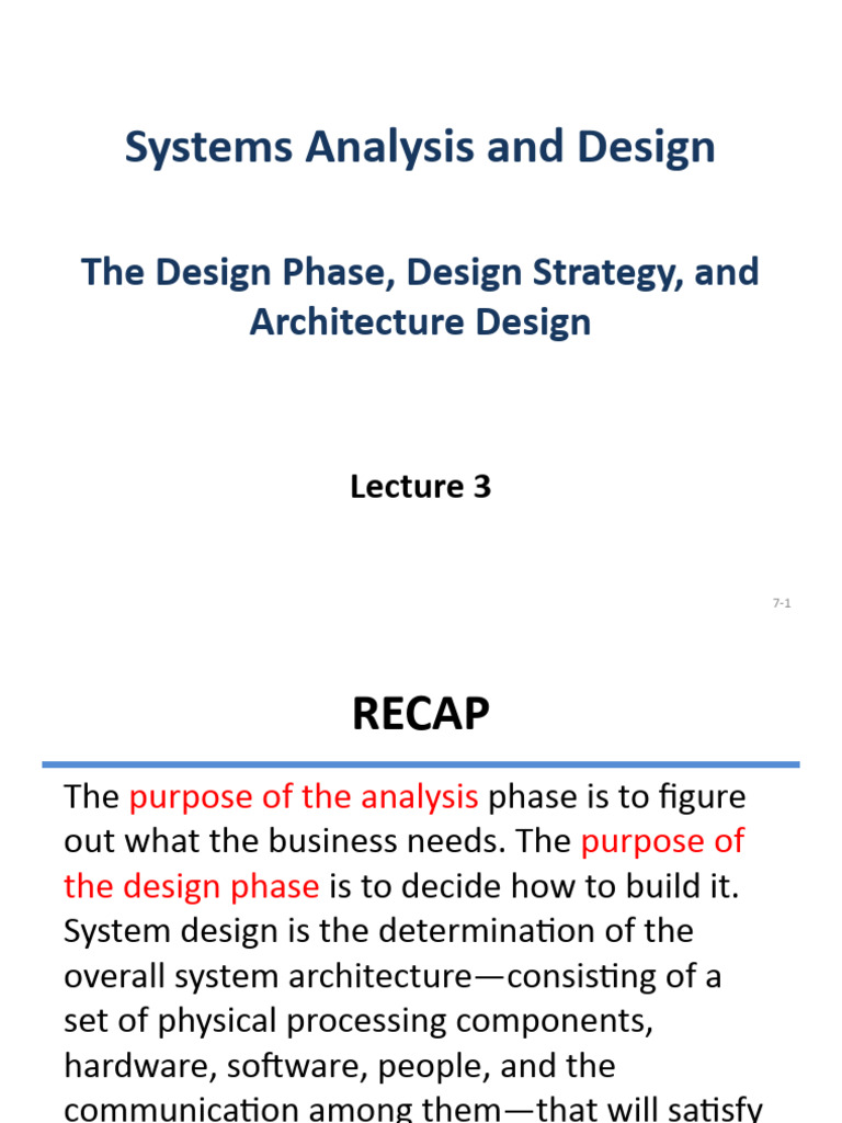 System Analysis & Design - Lecture 3 | PDF | Cloud Computing | Client ...