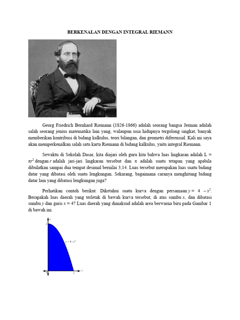 Analisis Real Pertemuan 1 BERKENALAN DENGAN INTEGRAL RIEMANN | PDF ...
