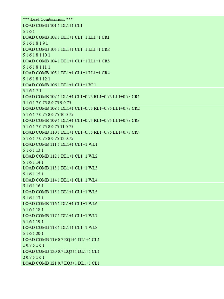 Load combinationsaisc 2005 ex dl cl rl ll cr wl asd pdf