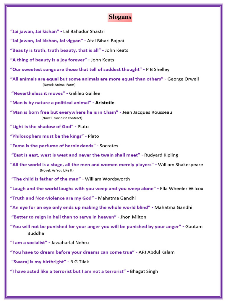 Slogans | PDF