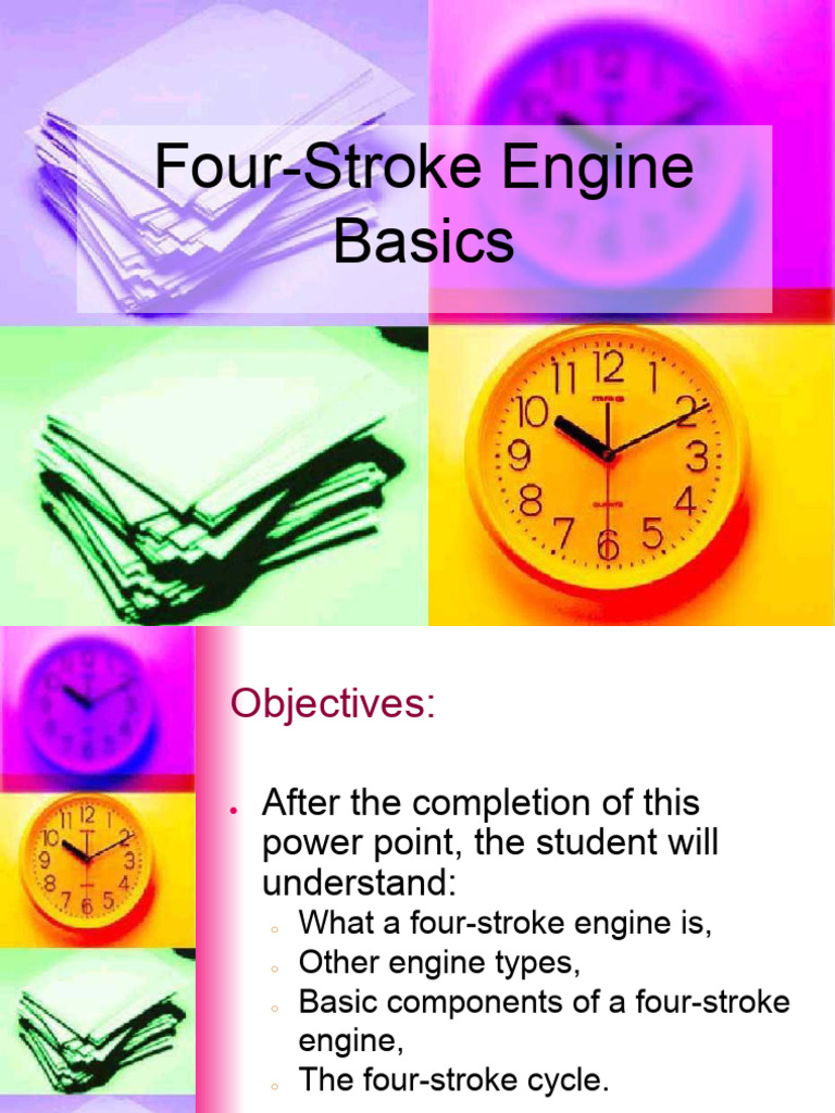 Four-Stroke Engine Basics Explained | PDF | Internal Combustion Engine ...
