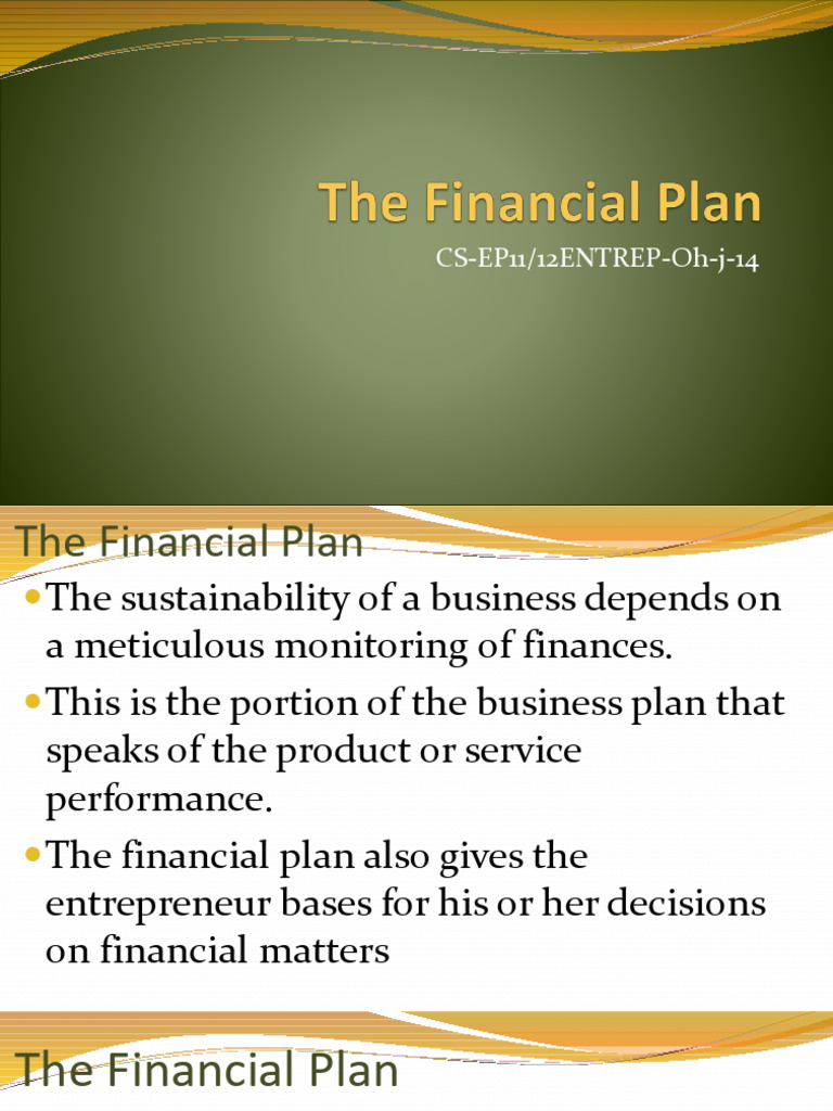 The Financial Plan 14 17 | PDF | Equity (Finance) | Cost Of Goods Sold