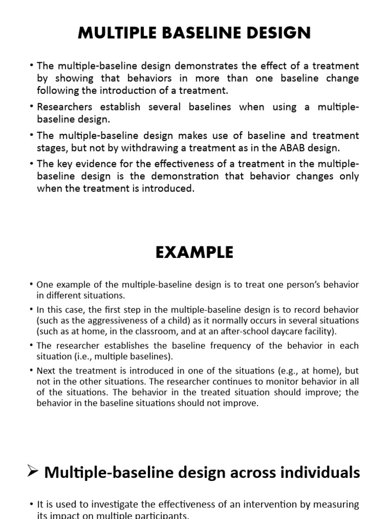 Multiple Baseline Design | PDF | Autism Spectrum | Behaviorism