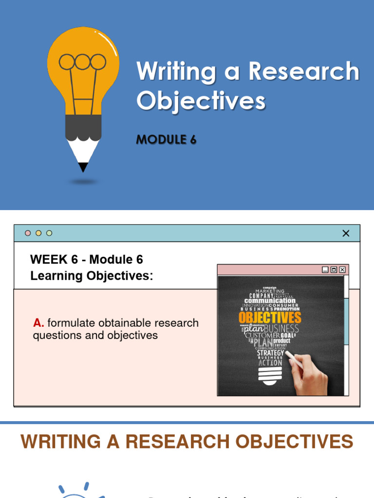 Writing Effective Research Objectives | PDF | Art