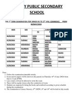 1st Term Examination Time Table-1