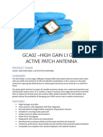 Datasheet Ecuadorian Space Agency Exa Gca02 High Gain Gnss l1 Active Patch Antenna d2069l