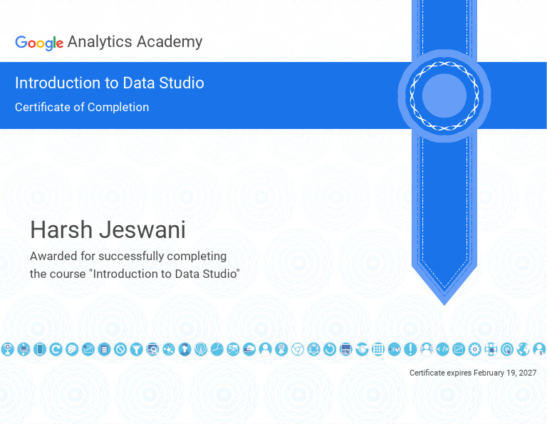 Data Studio Course Completion | PDF