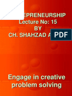 Entrepreneurship Lecture No: 15 BY Ch. Shahzad Ansar