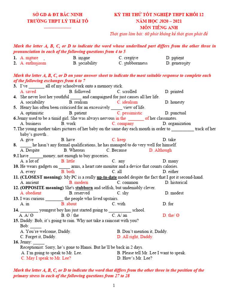 English Test for 12th Grade Students | PDF | Transport | Public Transport