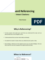 Havard Referencing - Intext Citations