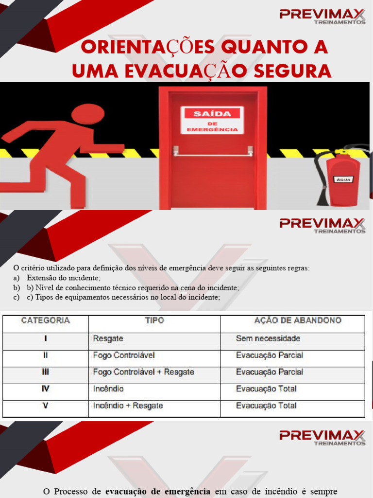 Regras para Evacuação Segura em Incêndio | PDF | Emergência
