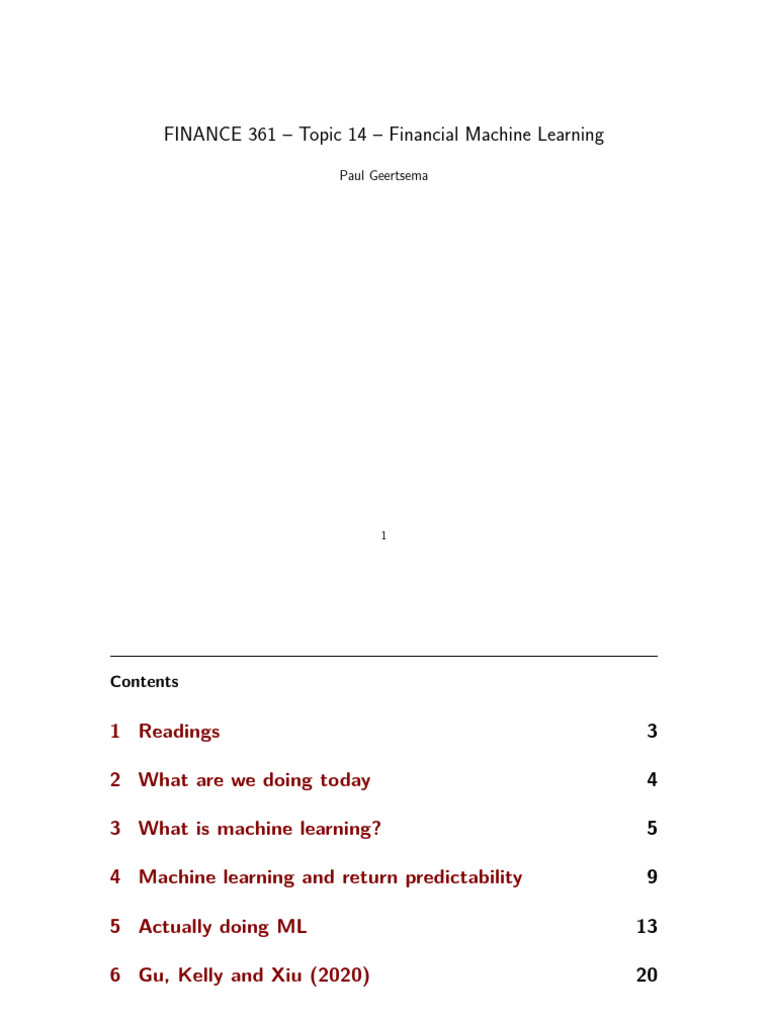 Topic 14 financial machine learning pdf machine learning
