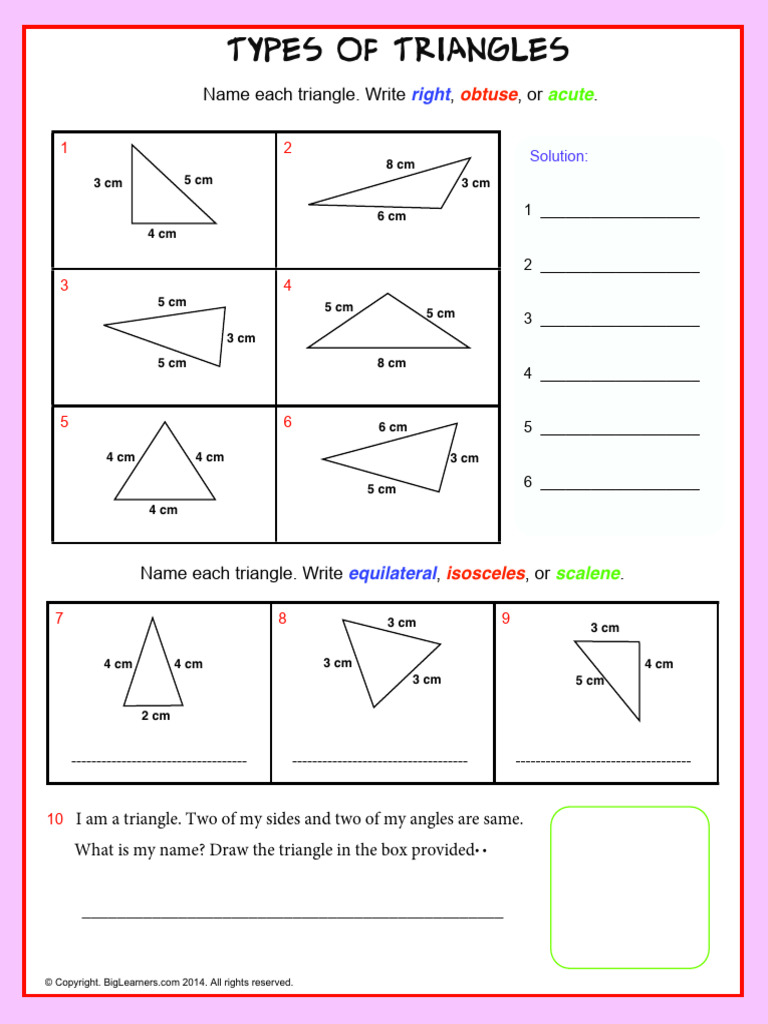 Types of Triangles 2 | PDF