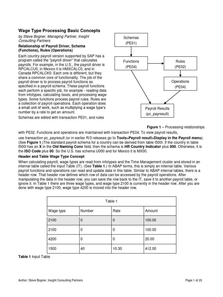 Wage Type Processing in Payroll Systems | PDF | Payroll | Variable ...