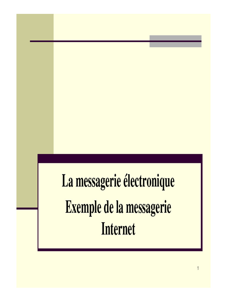 Cours Messagerie | PDF | Architecture de réseau | Cyberespace
