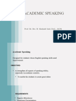 Effective Public Academic Speakers