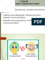 U101 Lecture 3 Verbal and Non-Verbal Communication