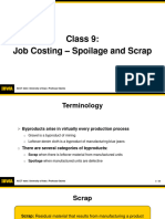 9, Job Costing - Spoilage and Scrap