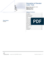 Simulation of Elevator Water Tank: No Data