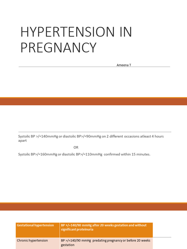 HYPERTENSION IN PREGNANCY NEW GUIDELINES visual data 2