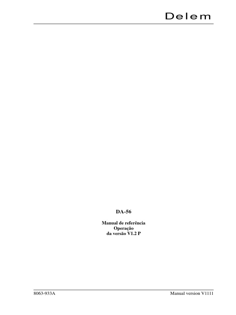 Manual de Operação Delem DA-56 | PDF | Janela (informática) | Cálculo