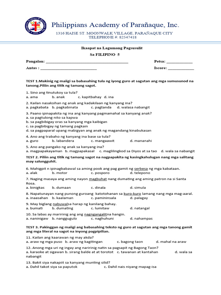 Fili 5 CC | PDF