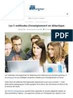 Les 5 Méthodes D'enseignement en Didactique