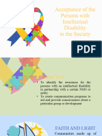 Acceptance of The Persons With Intellectual Disability in The Society