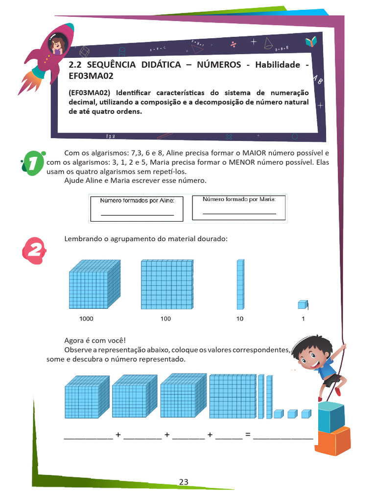 Sequência Didática Ef03ma02 Números | PDF | Decimal