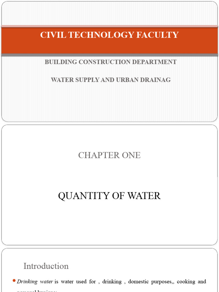 Water Supply and Urban Drainage PDF Plumbing Drinking Water