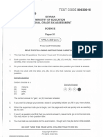 National Grade 6 Assessment 2020 Science Paper 1